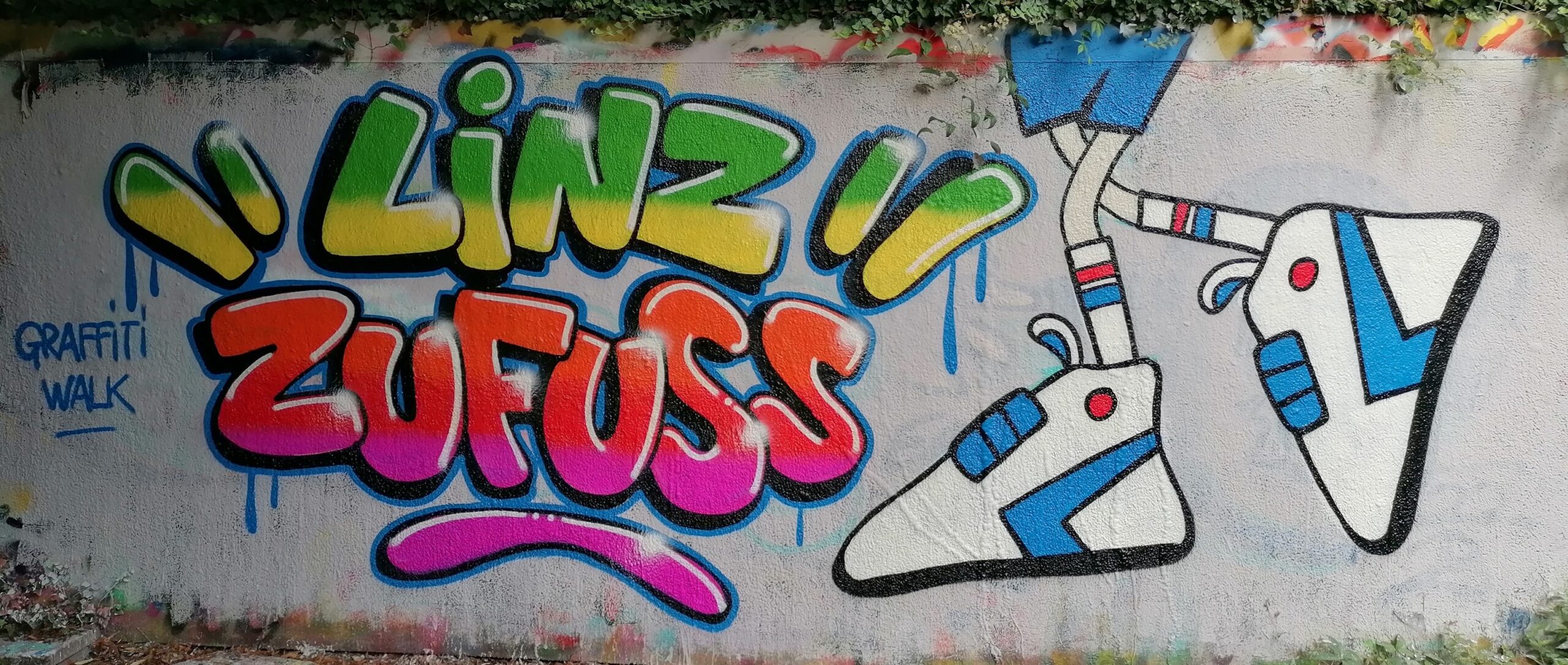Linz zu Fuss Graffiti